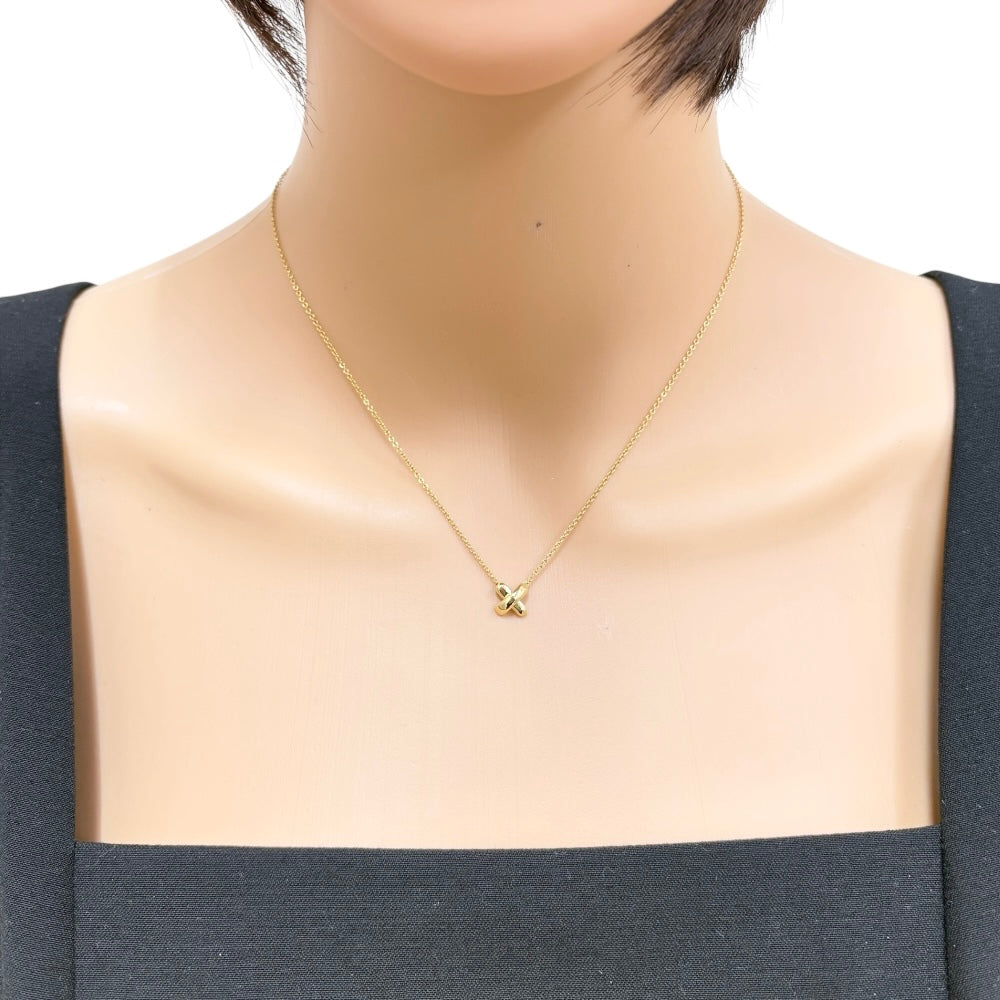 TIFFANY&Co. ティファニー クロスステッチ ネックレス 18金 K18