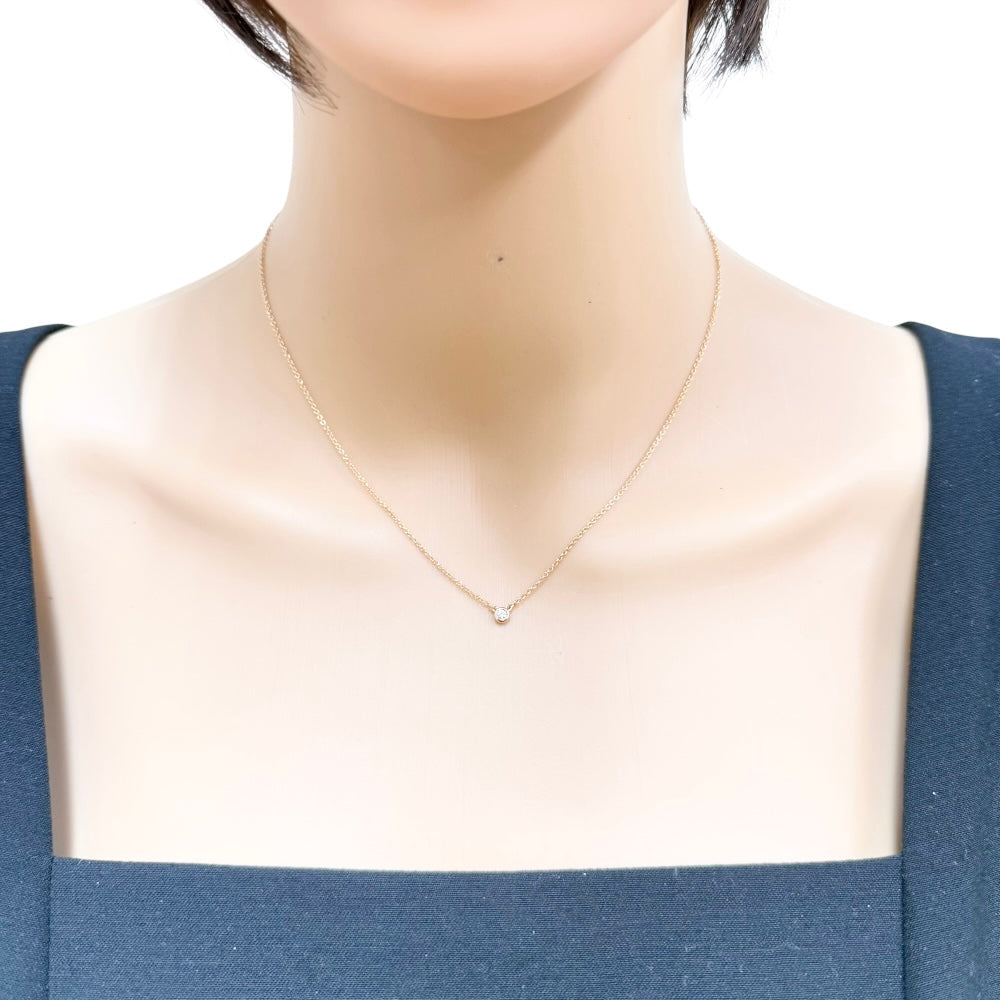 TIFFANY&Co. ティファニー バイザヤード 約0.03ct ネックレス 18金 K18
