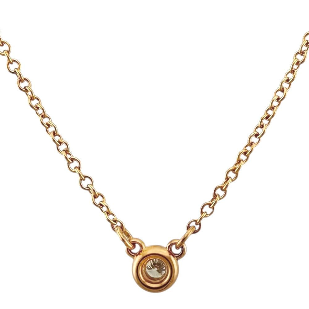 TIFFANY&Co. ティファニー バイザヤード 約0.03ct ネックレス 18金 K18