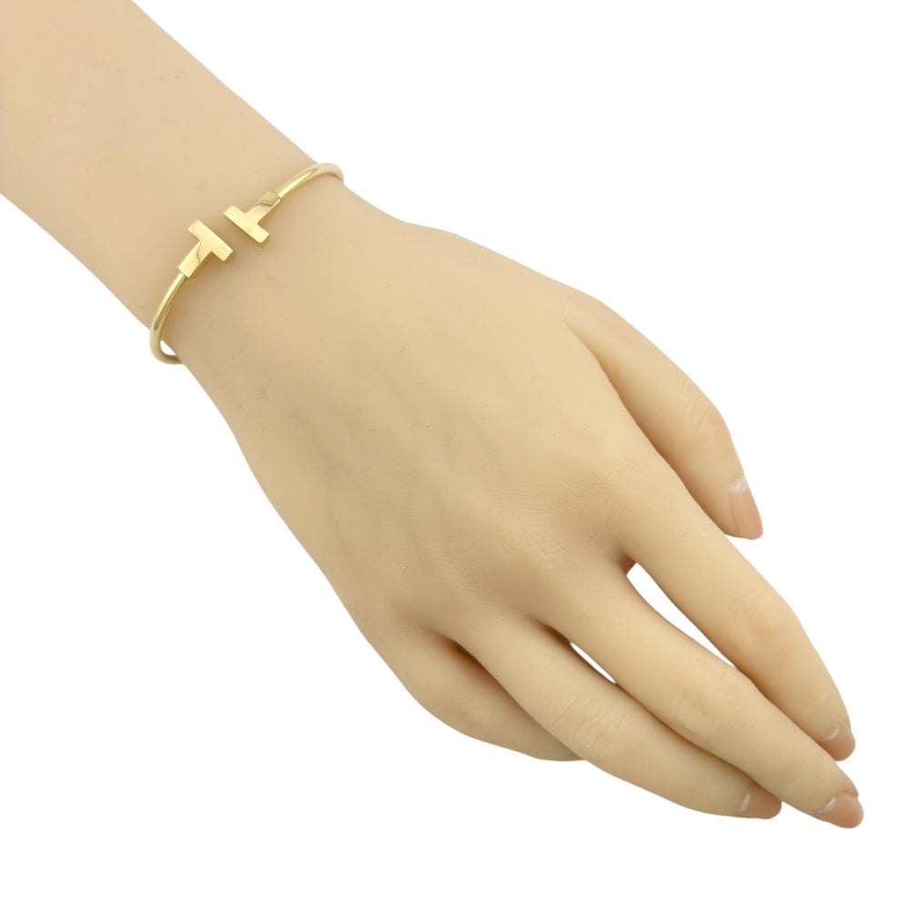 TIFFANY&Co. ティファニー Tワイヤー バングル 18金 K18イエロー