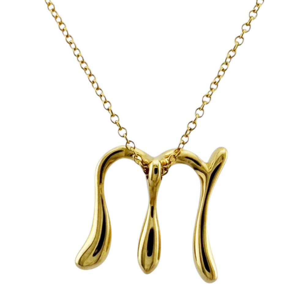 TIFFANY&Co. ティファニー イニシャル m ネックレス 18金 K18イエロー