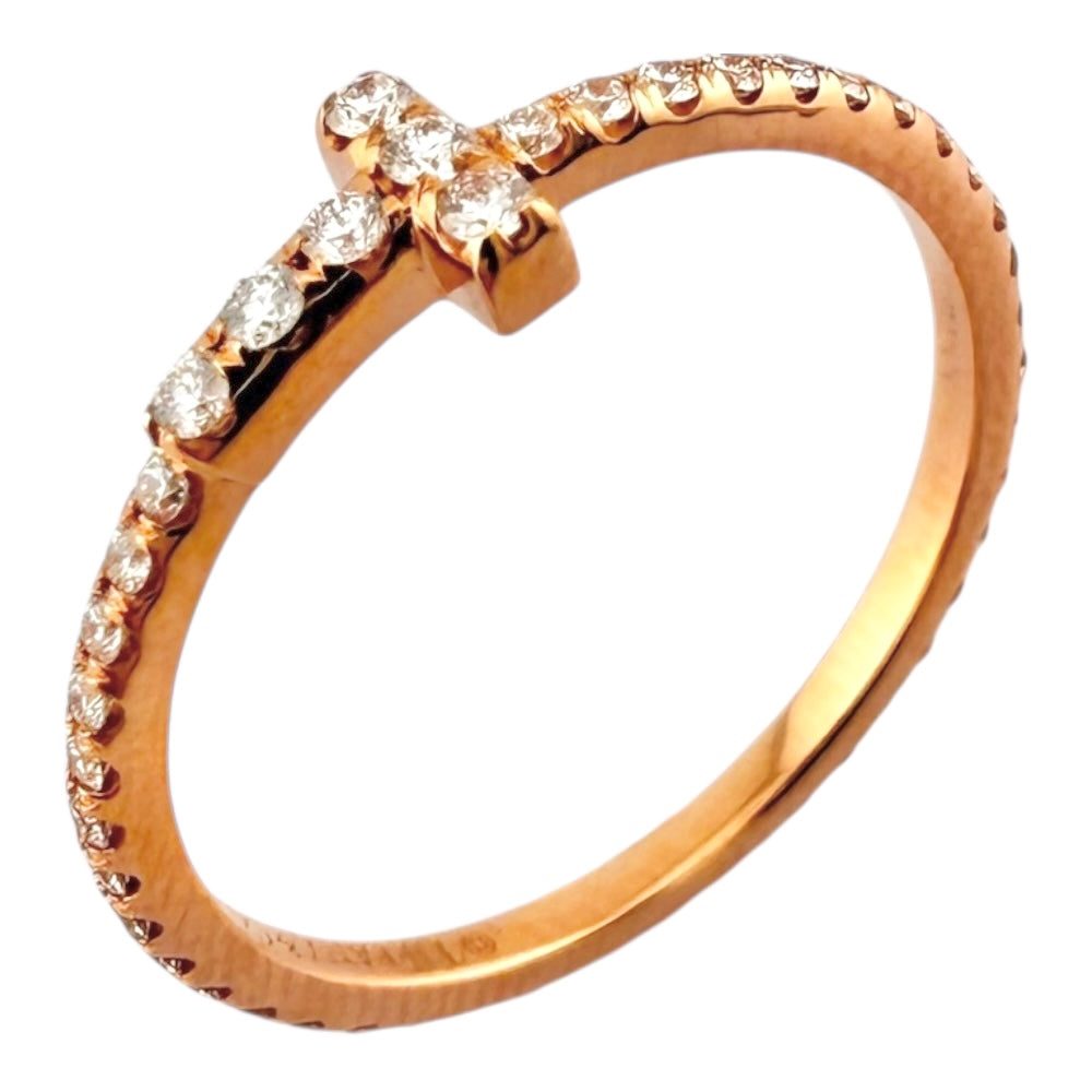 【Tiffany & Co.】Tワイヤーリング 9号／ローズゴールド／箱付き Tiffany & Co.】Tワイヤーリング 9号／ローズゴールド／箱付き