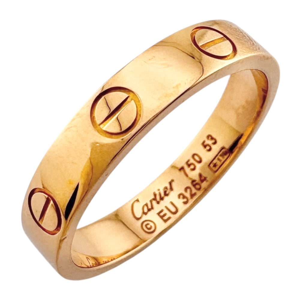 CARTIER Cartier Mini Love Ring Size 13 18K K18 Pink Gold Women's