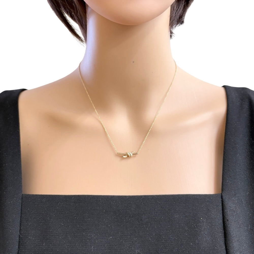 TIFFANY&Co. Tiffany Knot Necklace 18K K18 Yellow Gold Diamond