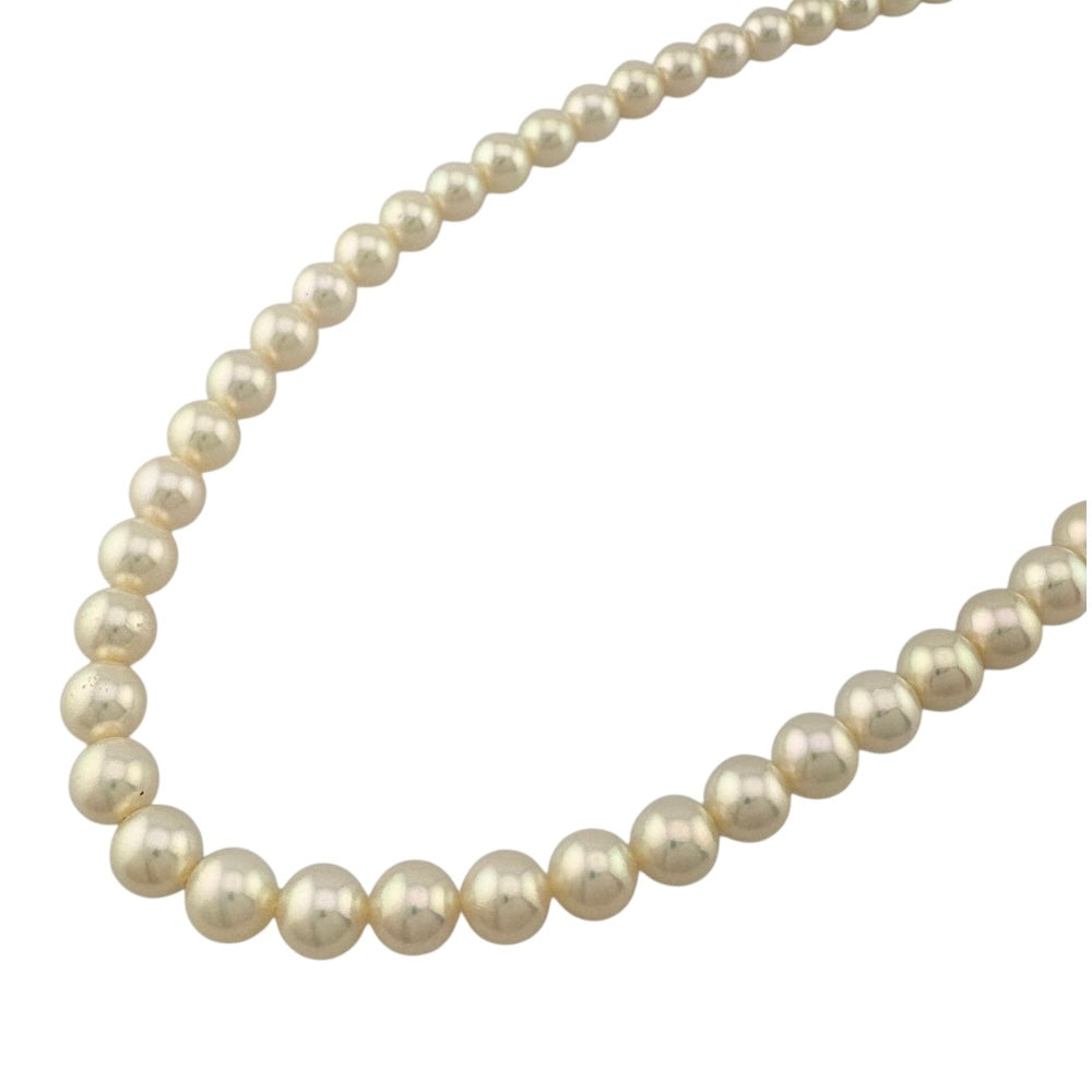 MIKIMOTO ミキモト ネックレス K14ホワイトゴールド アコヤパール