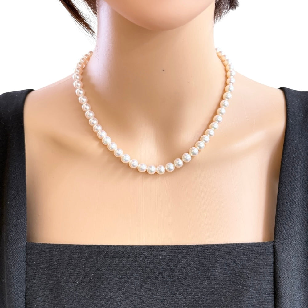 MIKIMOTOあこや真珠7㍉k14ネックレス MIKIMOTO ミキモト ネックレス K14ホワイトゴールド アコヤパール