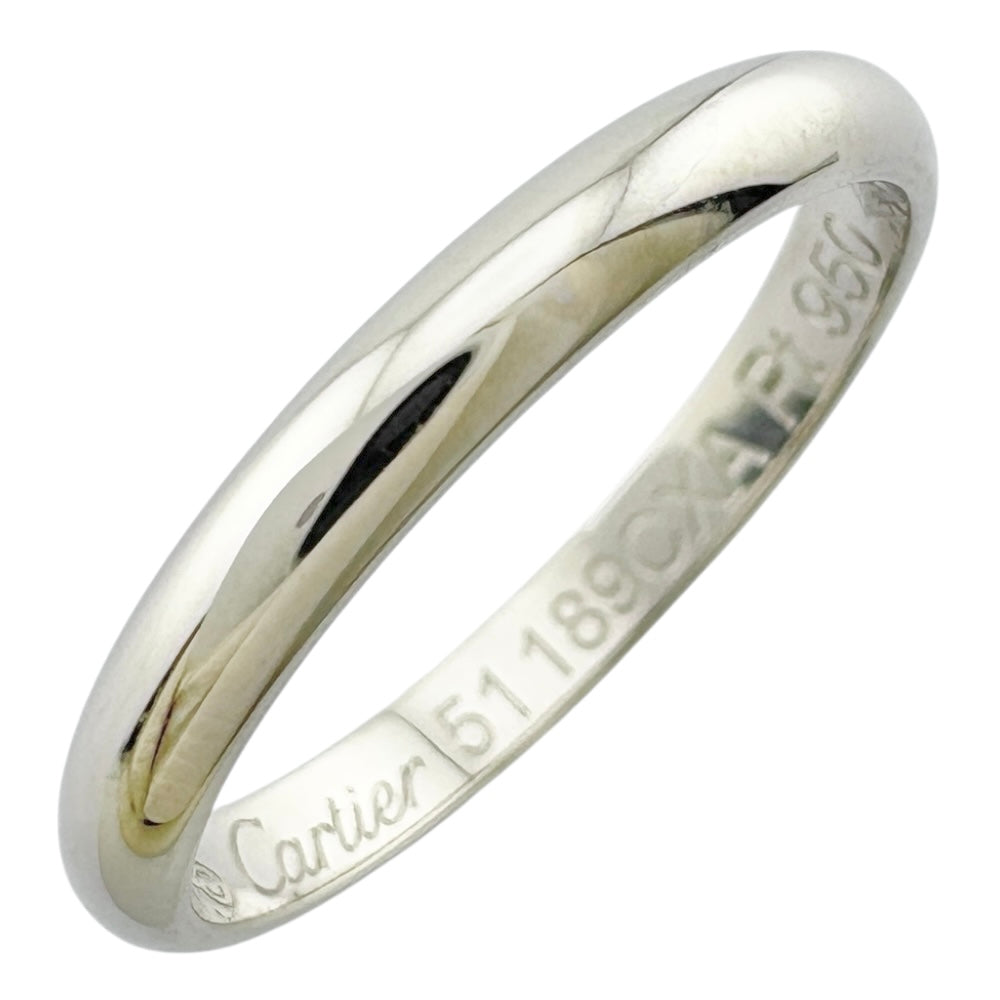 CARTIER カルティエ クラッシクバンド リング 指輪 11号 Pt950プラチナ
