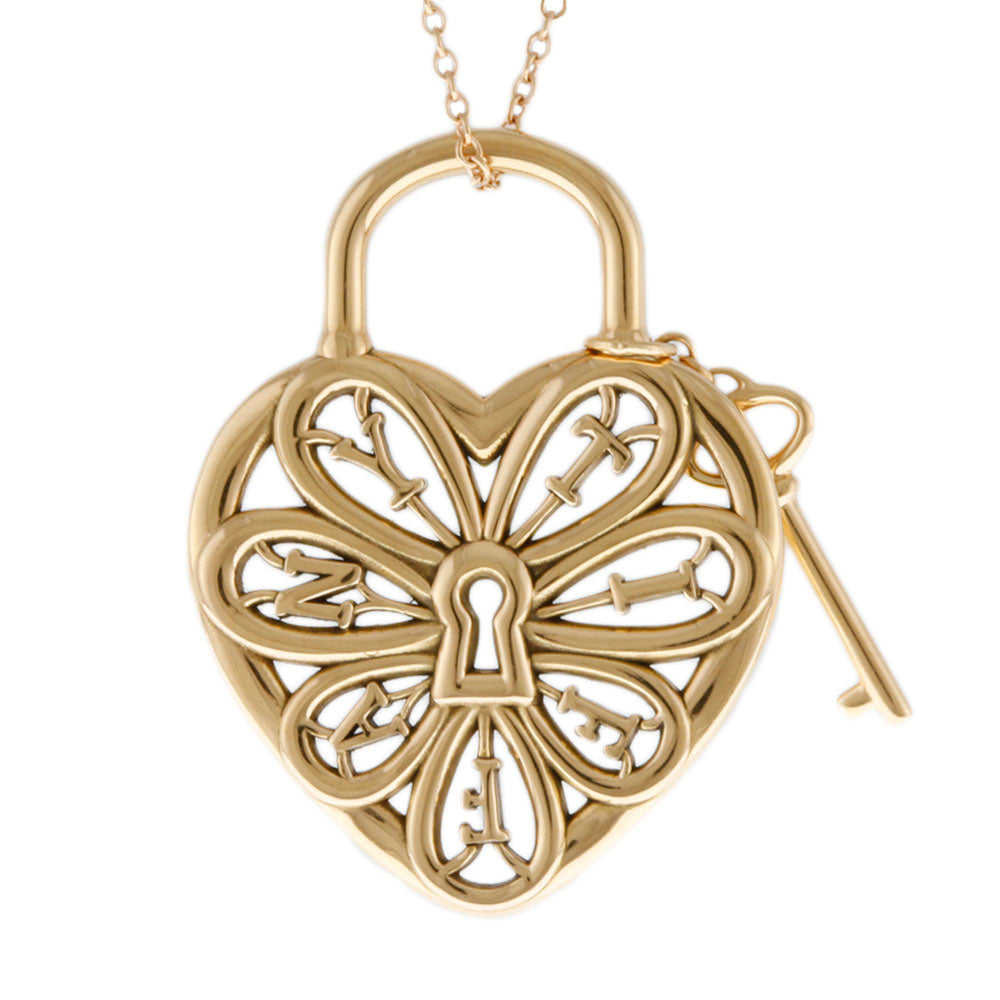 希少 ティファニー フィリグリー ハート 透かし キー ネックレス トップのみ TIFFANY&Co. ティファニー フィリグリーハートキー ネックレス 18金
