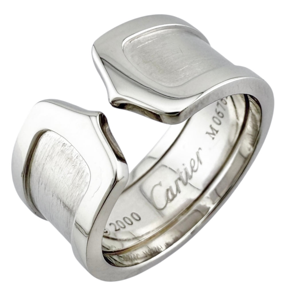 CARTIER カルティエ 2C リング 指輪 15.5号 18金 K18ホワイトゴールド