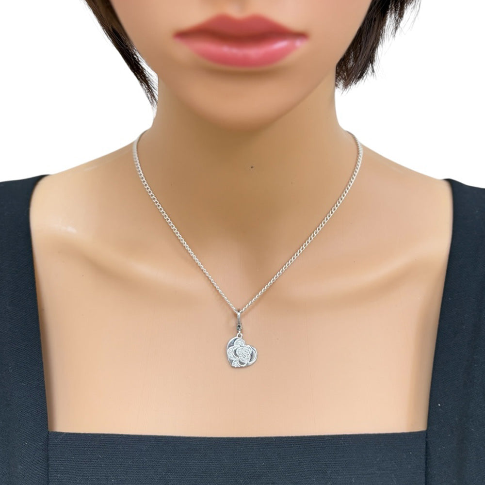 CHANEL シャネル カメリア ペンダントトップ 18金 K18ホワイトゴールド