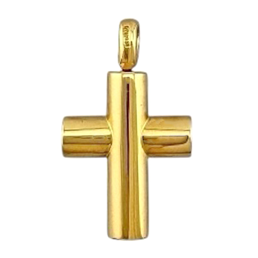 BVLGARI Bvlgari Latin Cross Pendant Top 18K K18 Yellow Gold Unisex