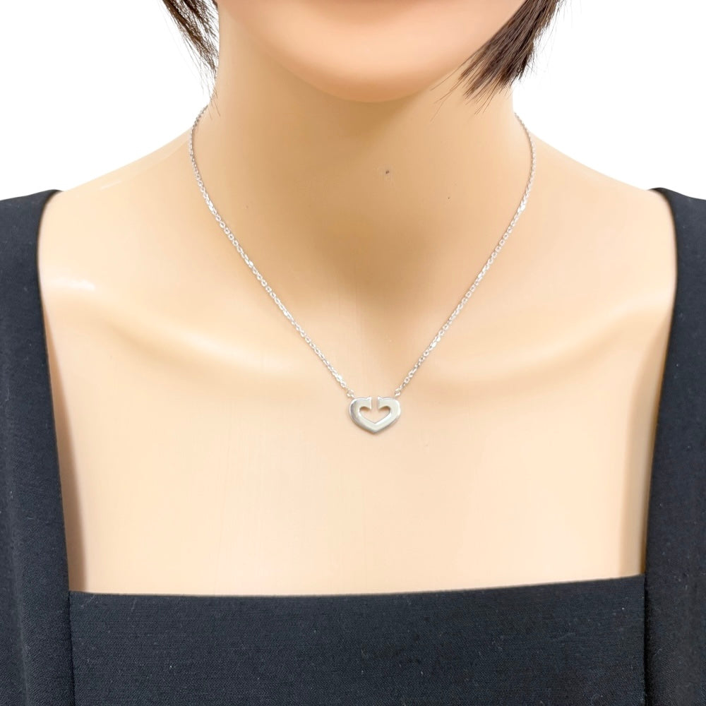 CARTIER カルティエ Cハート ネックレス 18金 K18ホワイトゴールド