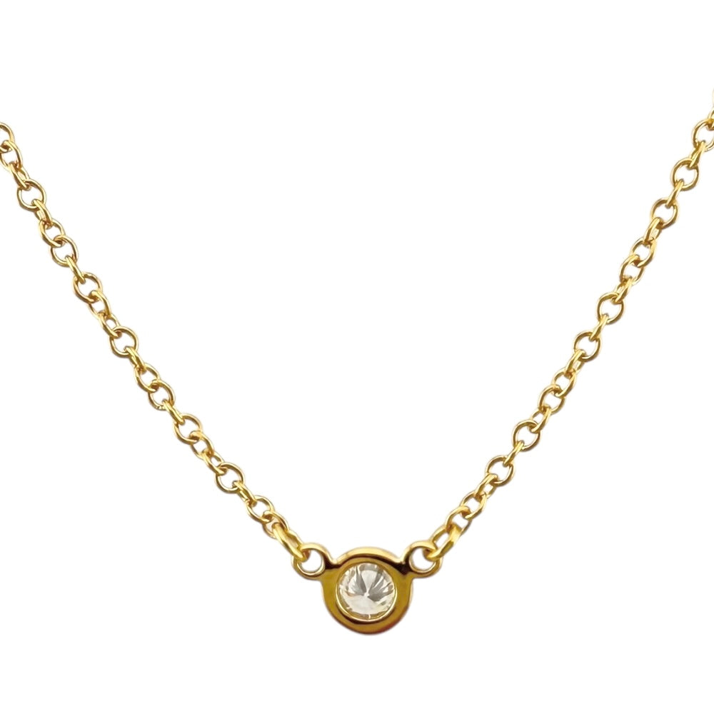 TIFFANY&Co. ティファニー バイザヤード 約0.05ct ネックレス 18金 K18