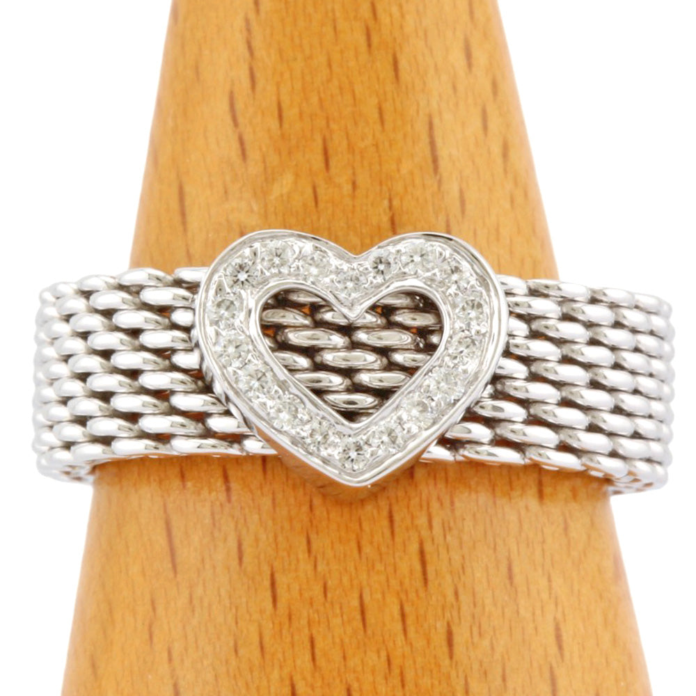 【18号・希少】ティファニー　サマセット　ハート　リング　シルバー　大きいサイズ TIFFANY&Co. ティファニー サマセットハート リング 指輪 14号 18金