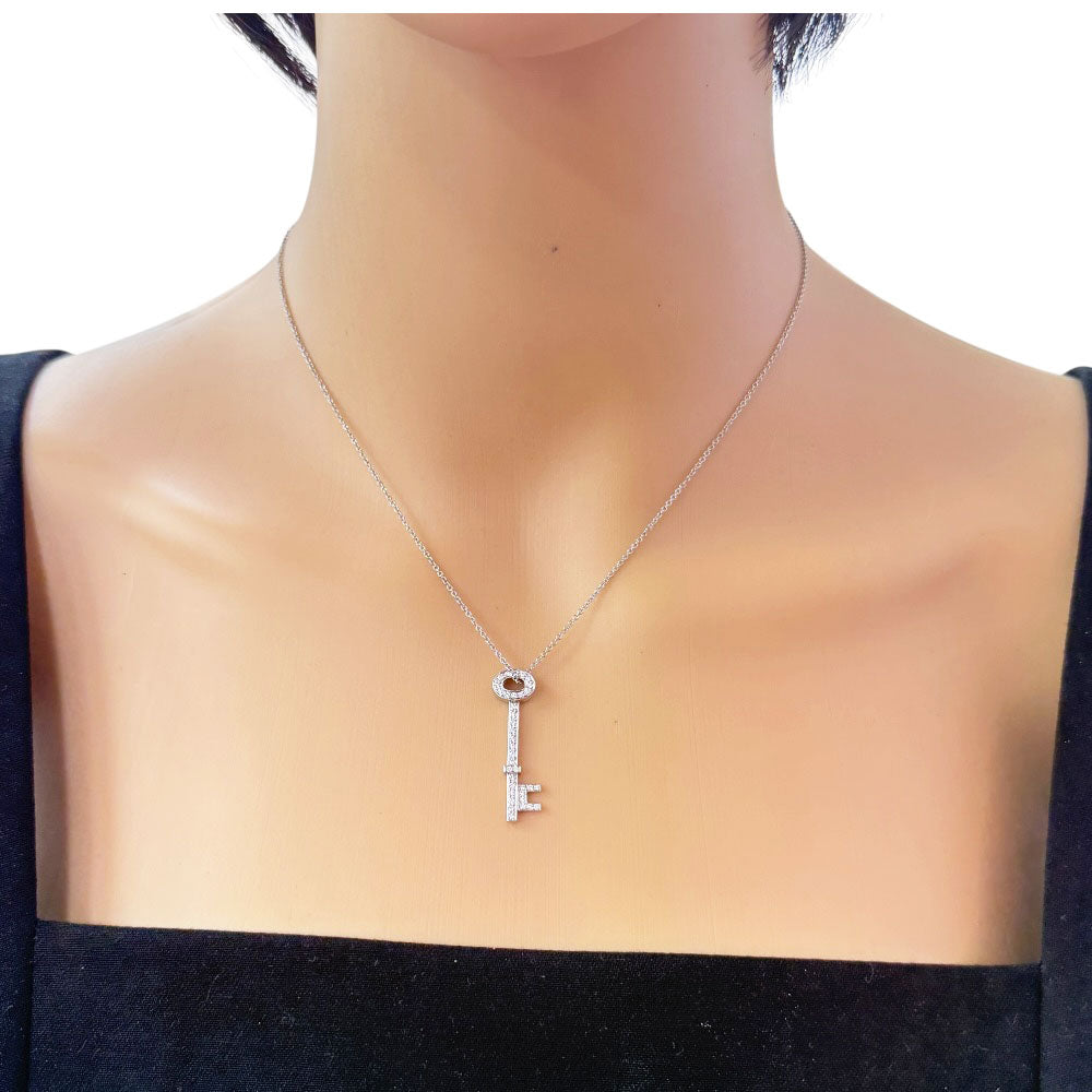 TIFFANY&Co. ティファニー オーバルキー ネックレス Pt950プラチナ