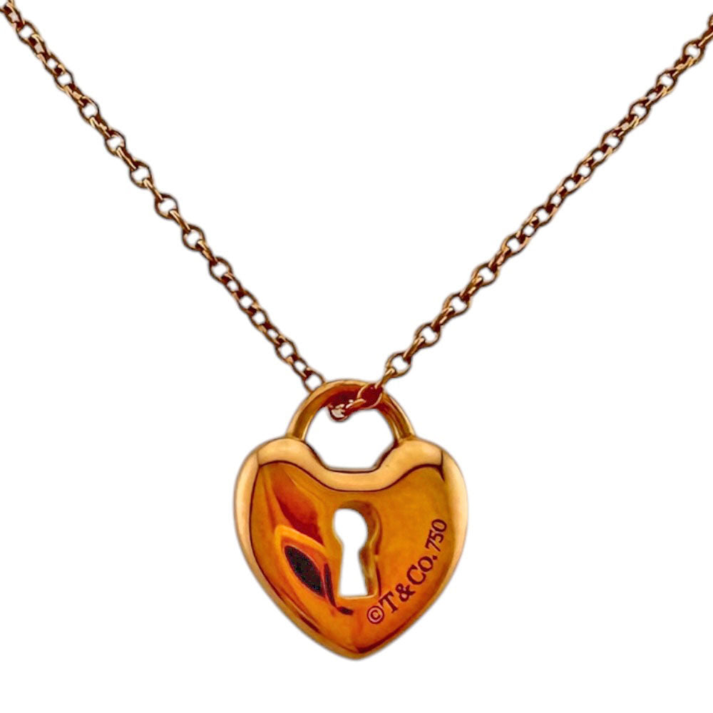TIFFANY&Co. ティファニー ハートロック ネックレス 18金 K18ピンク