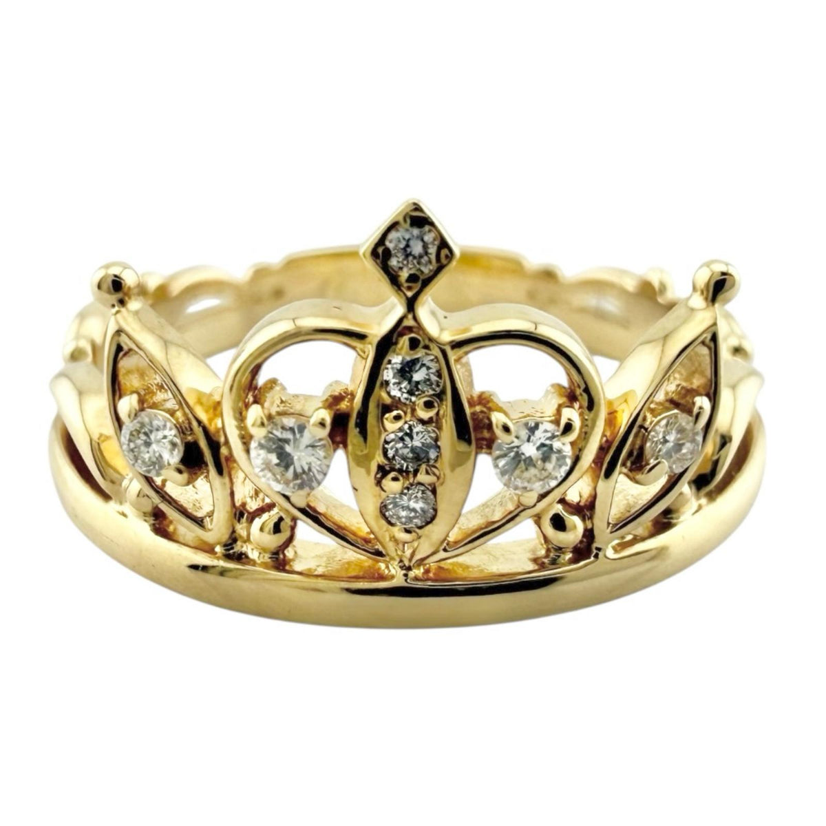 リング 指輪 10号 18金 K18イエローゴールド ダイヤモンド レディース