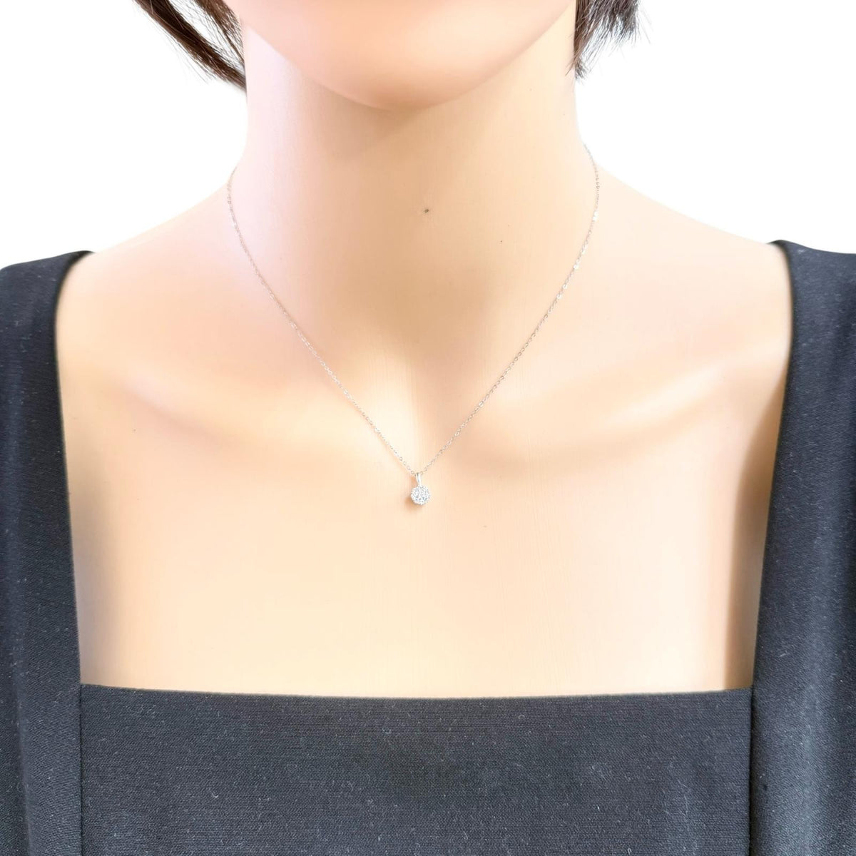 ネックレス 18金 K18ホワイトゴールド ダイヤモンド レディース