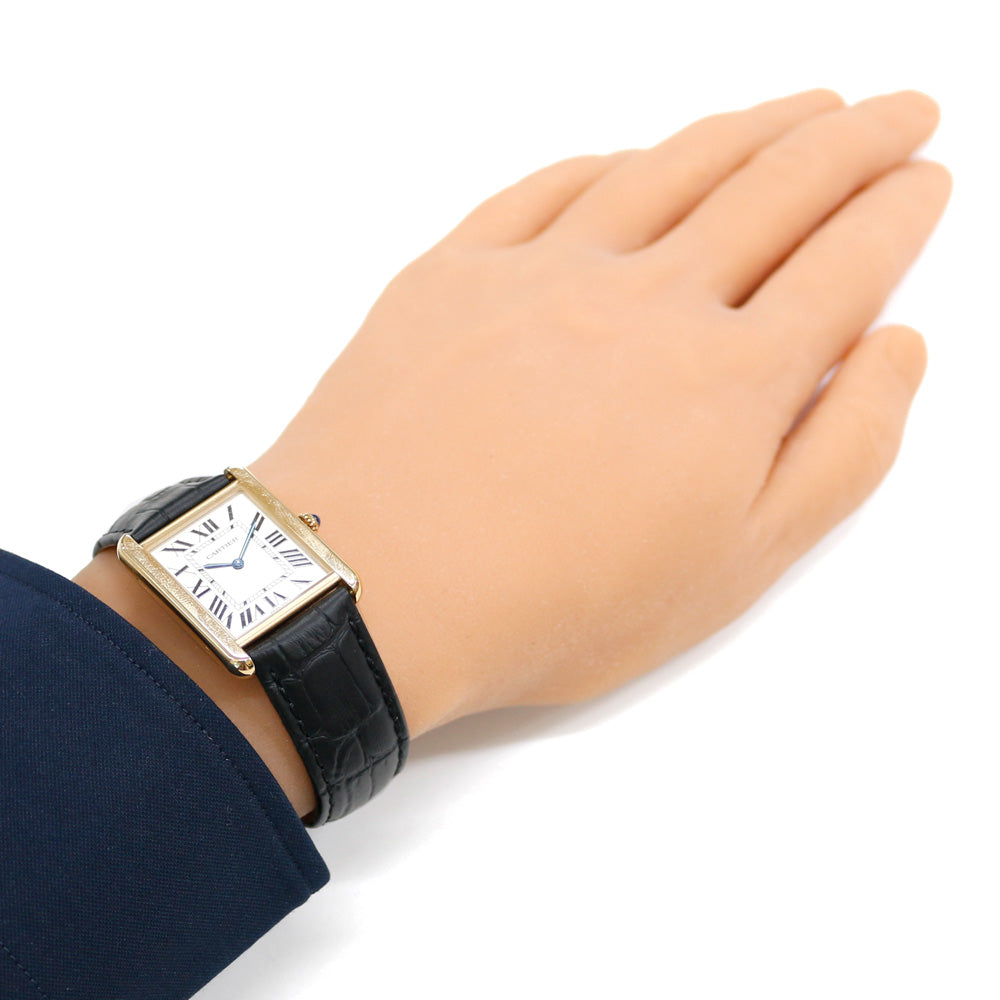 CARTIER カルティエ タンクソロ LM 腕時計 18金 K18イエローゴールド