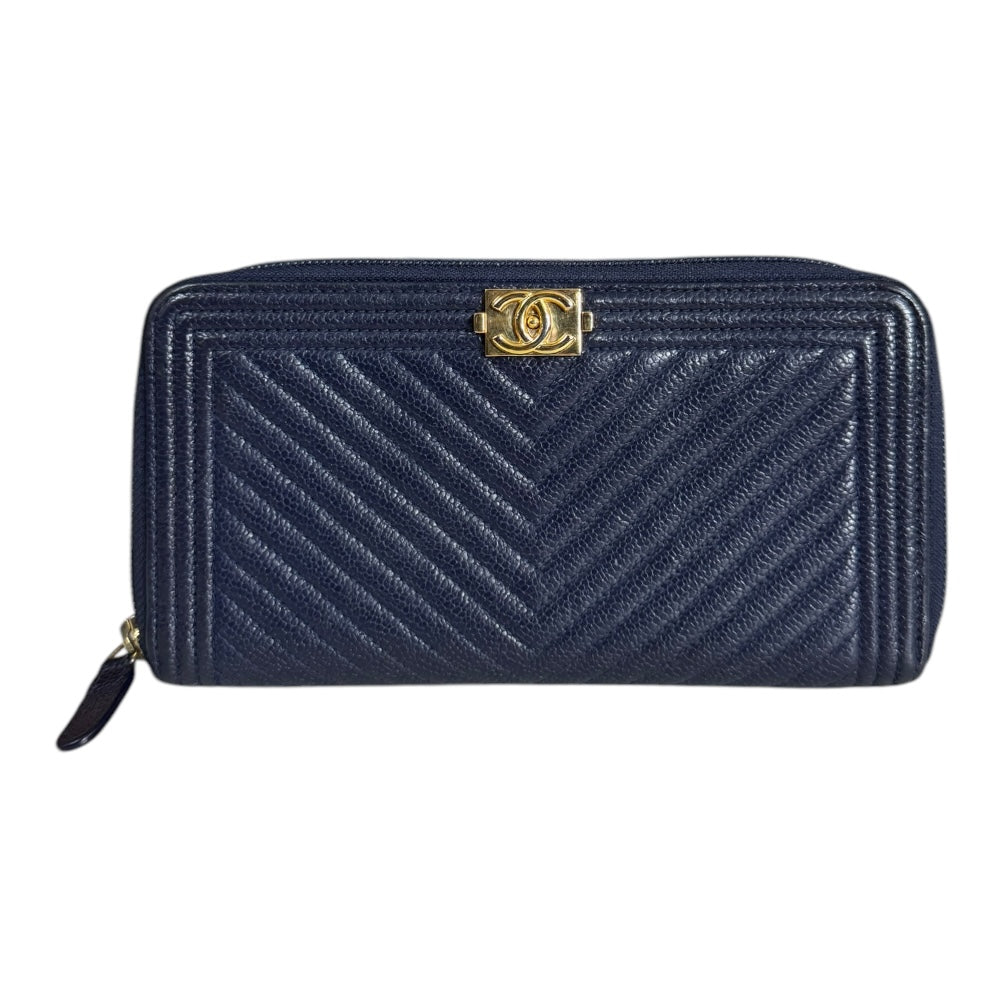 15%OFF！超割祭り】 CHANEL シャネル ボーイシャネル 長財布 レザー