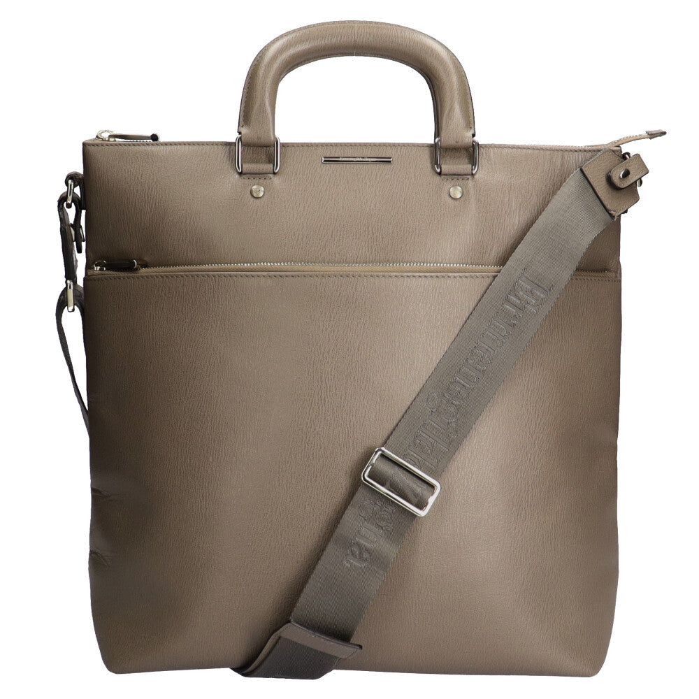 Ermenegildo Zegna Shoulder Bag Leather Grey Unisex Used – 【公式