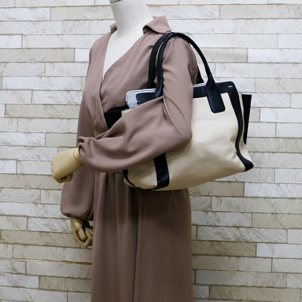 中古】 クロエ Chloe ハンドバッグ アリソン レザー ベージュ
