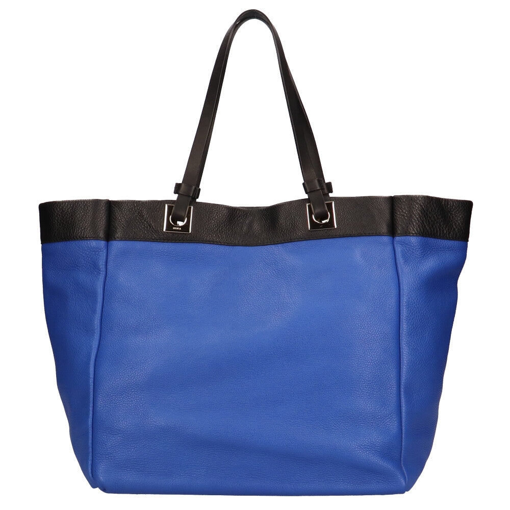［美品］FURLA トートバッグ レザー A4 リバーシブル 37000円 フルラ Furla リバーシブル トートバッグ レザー ブルー レディース