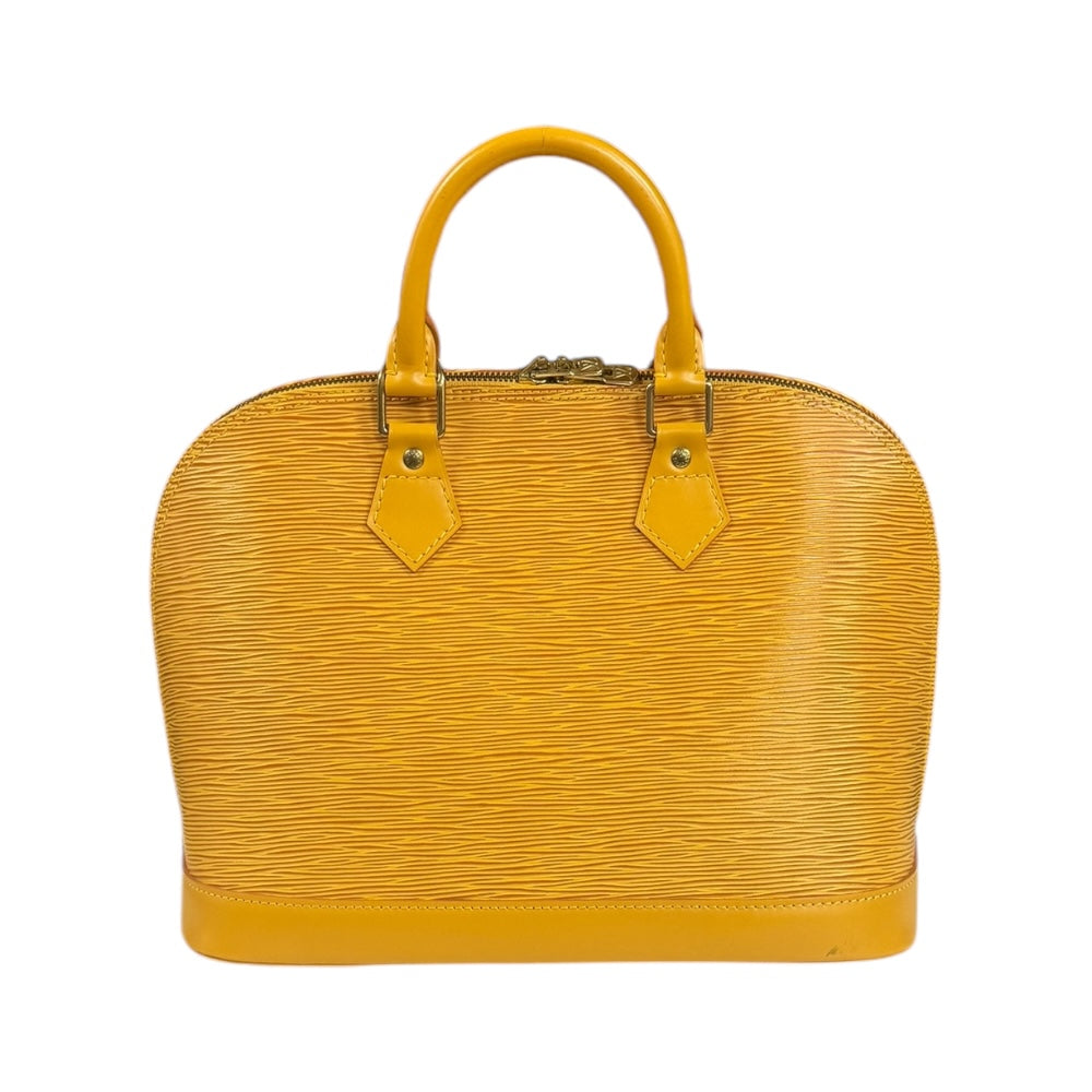 LOUIS VUITTON Louis Vuitton Alma Epi Handbag Epireather Yellow
