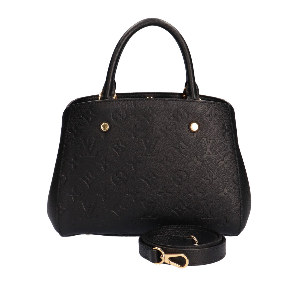 ルイヴィトン モンテーニュBB アンプラント ハンドバッグ　ブラック ルイ・ヴィトン モノグラム・アンプラント モンテーニュBB