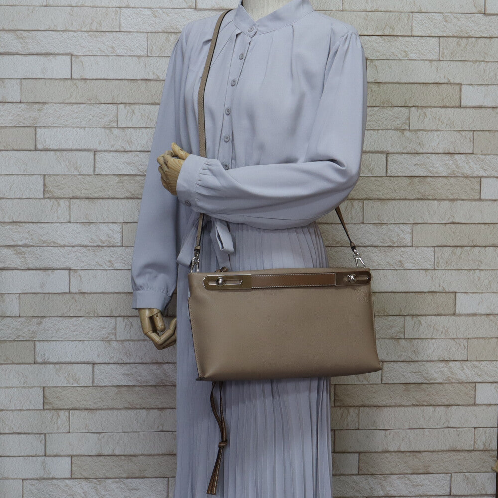 LOEWE Missy shoulder bag, sheepskin, beige, women's, pre-owned