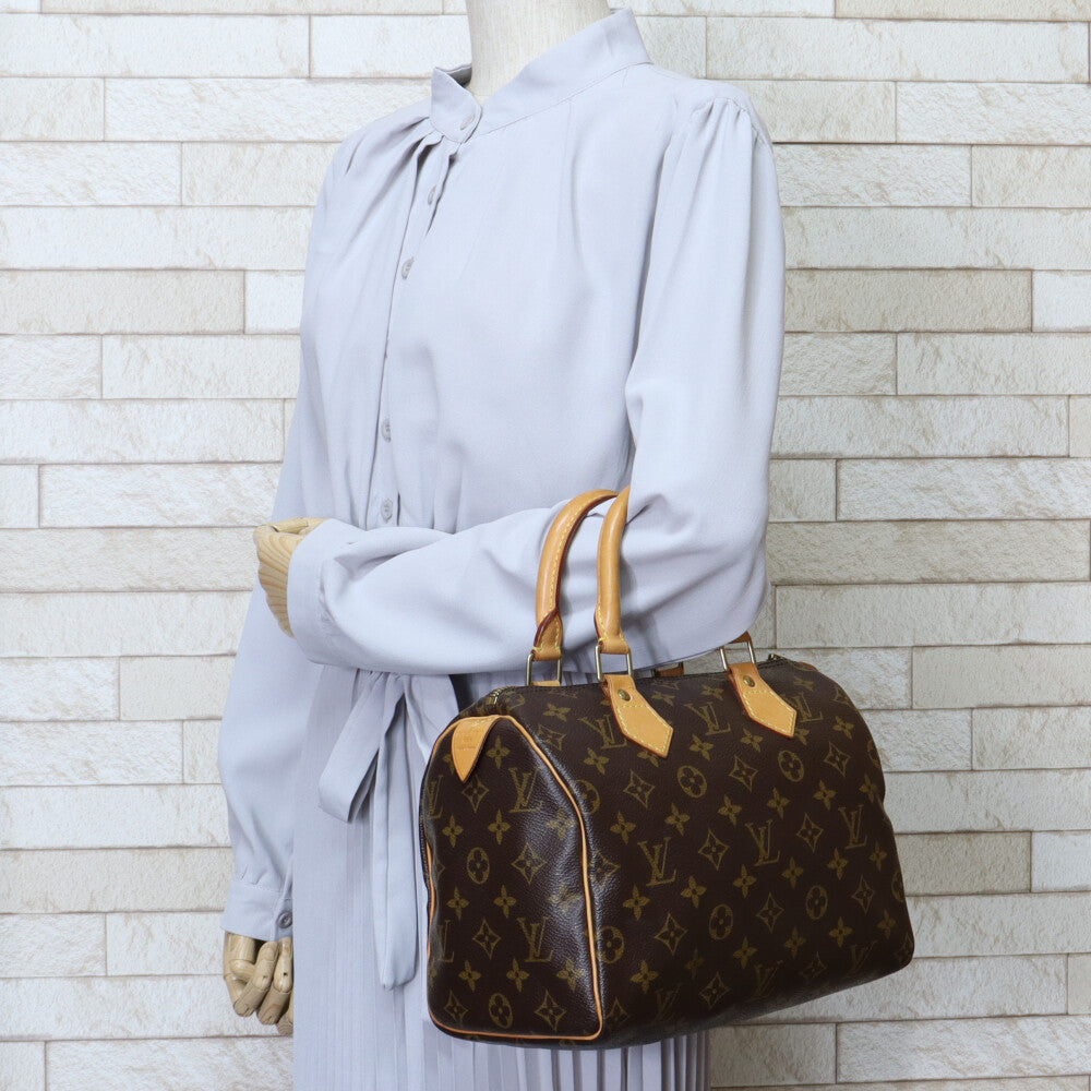 Louis Vuitton Speedy 25 Monogram Handbag Monogram Canvas Brown