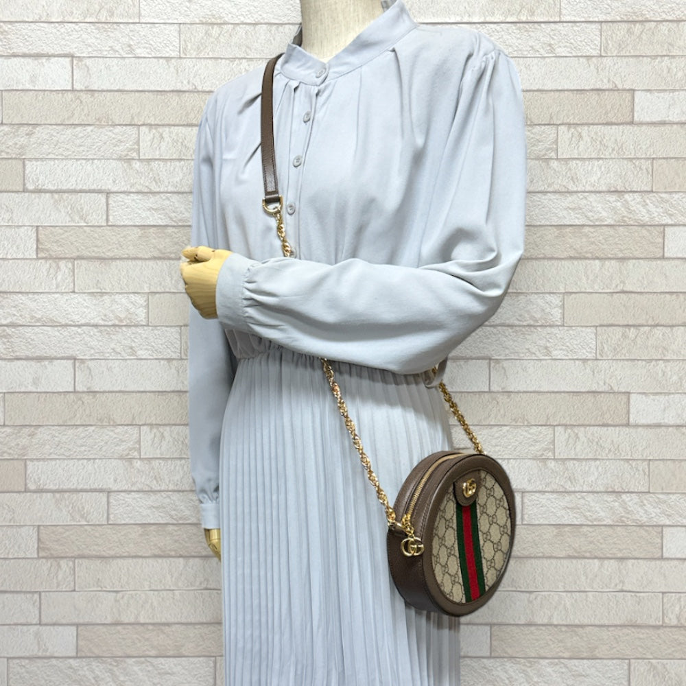 GUCCI グッチ GGミニラウンドショルダーバッグ オフィディア