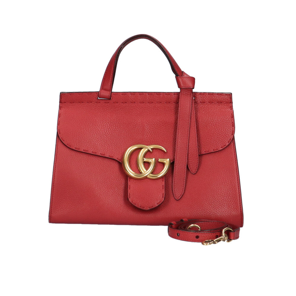 グッチ GUCCI GGマーモント ハンドバッグ レザー レディース 中古
