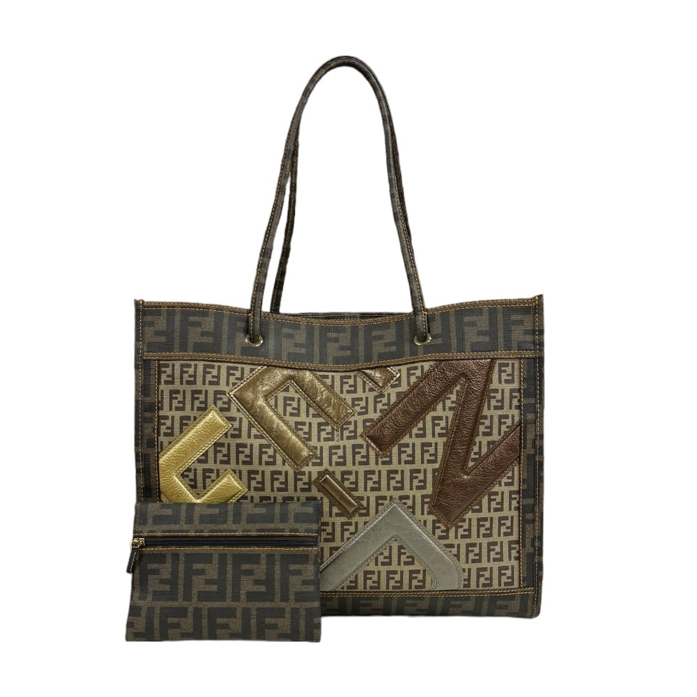 FENDI Fendi Zucca Zucchino Tote Bag Canvas Brown Ladies Used