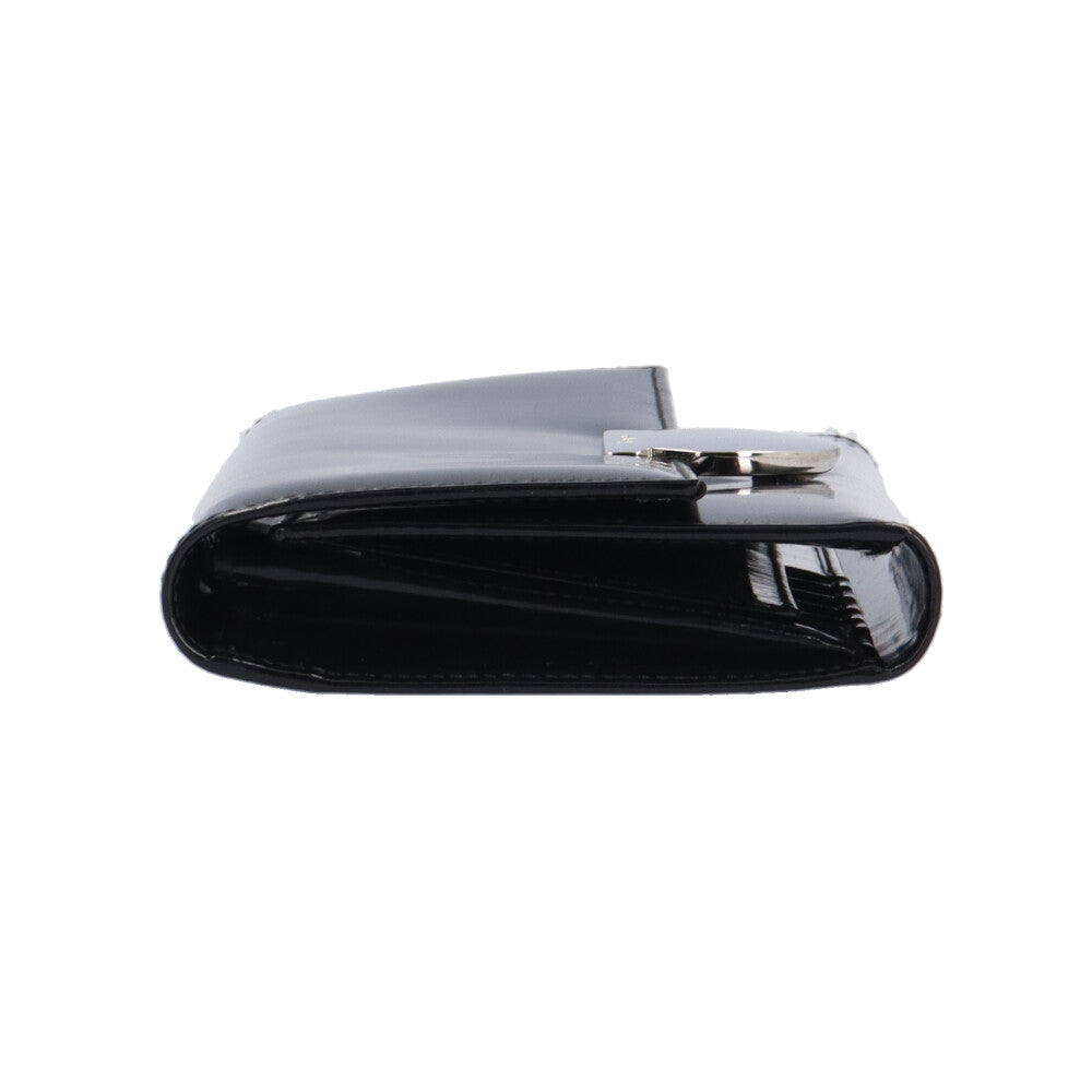 【新品未使用】サルバトーレフェラガモ 黒 エナメル財布 サルヴァトーレフェラガモ ヴァラ 二つ折り財布 二つ折り財布