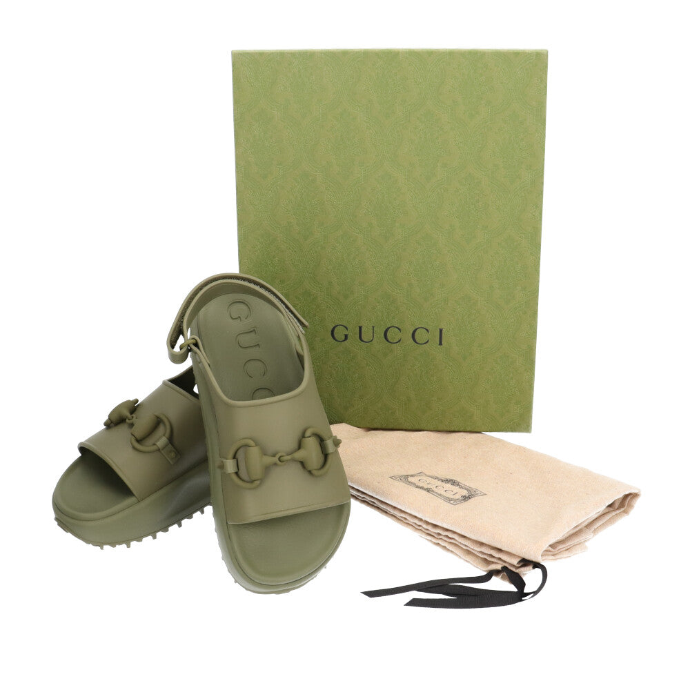 GUCCI グッチ フラットフォームラバーサンダル ホースビット サンダル GUCCI グッチ フラットフォームラバーサンダル ホースビット サンダル