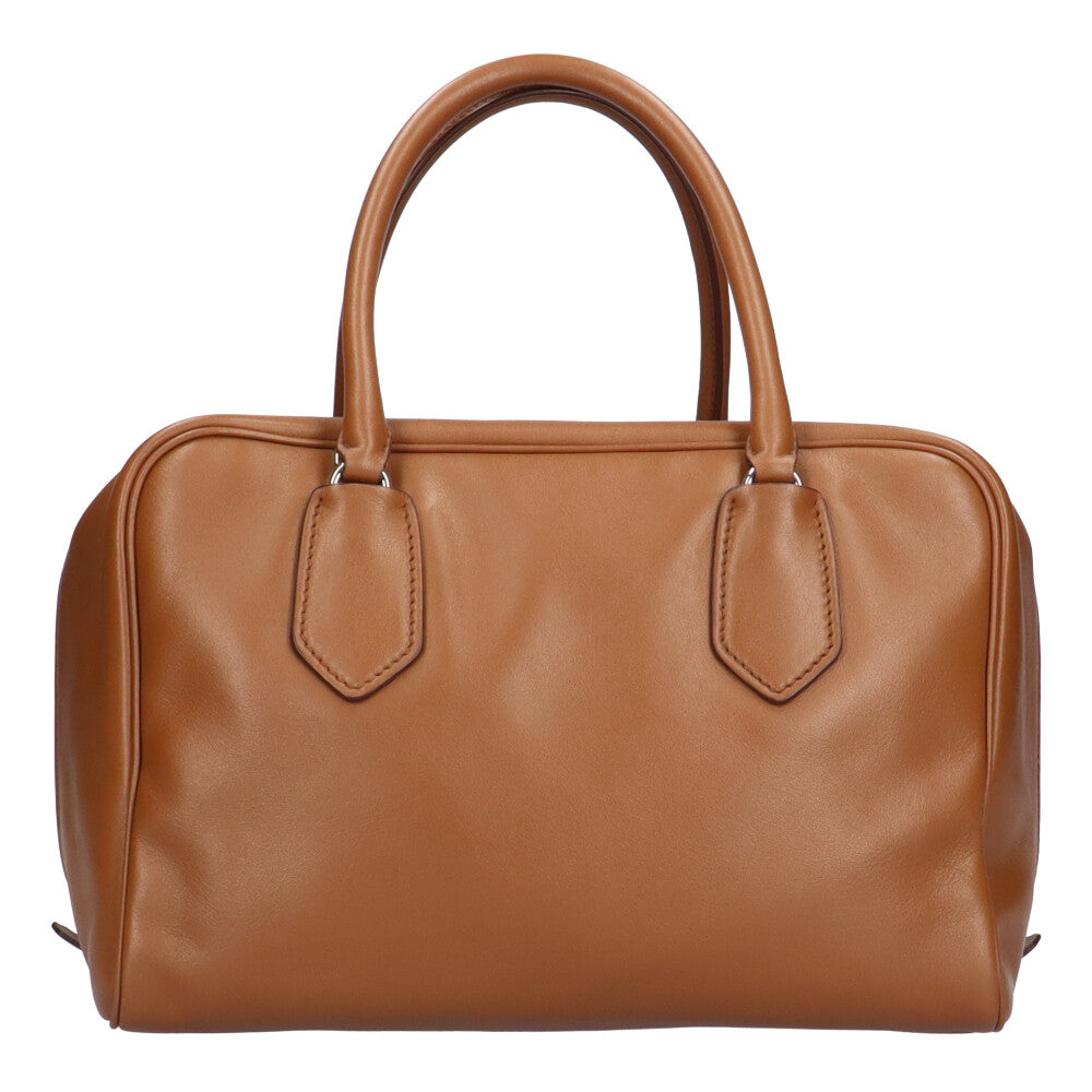 PRADA Mini Boston Bag Boston Bag Leather Brown Women's Used