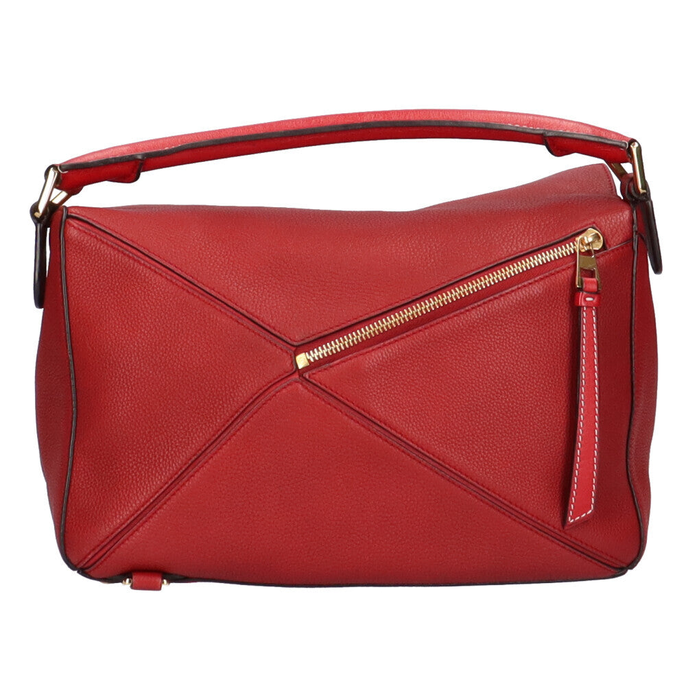 ロエベ LOEWE パズルバッグ 2Wayバッグ レザー レッド
