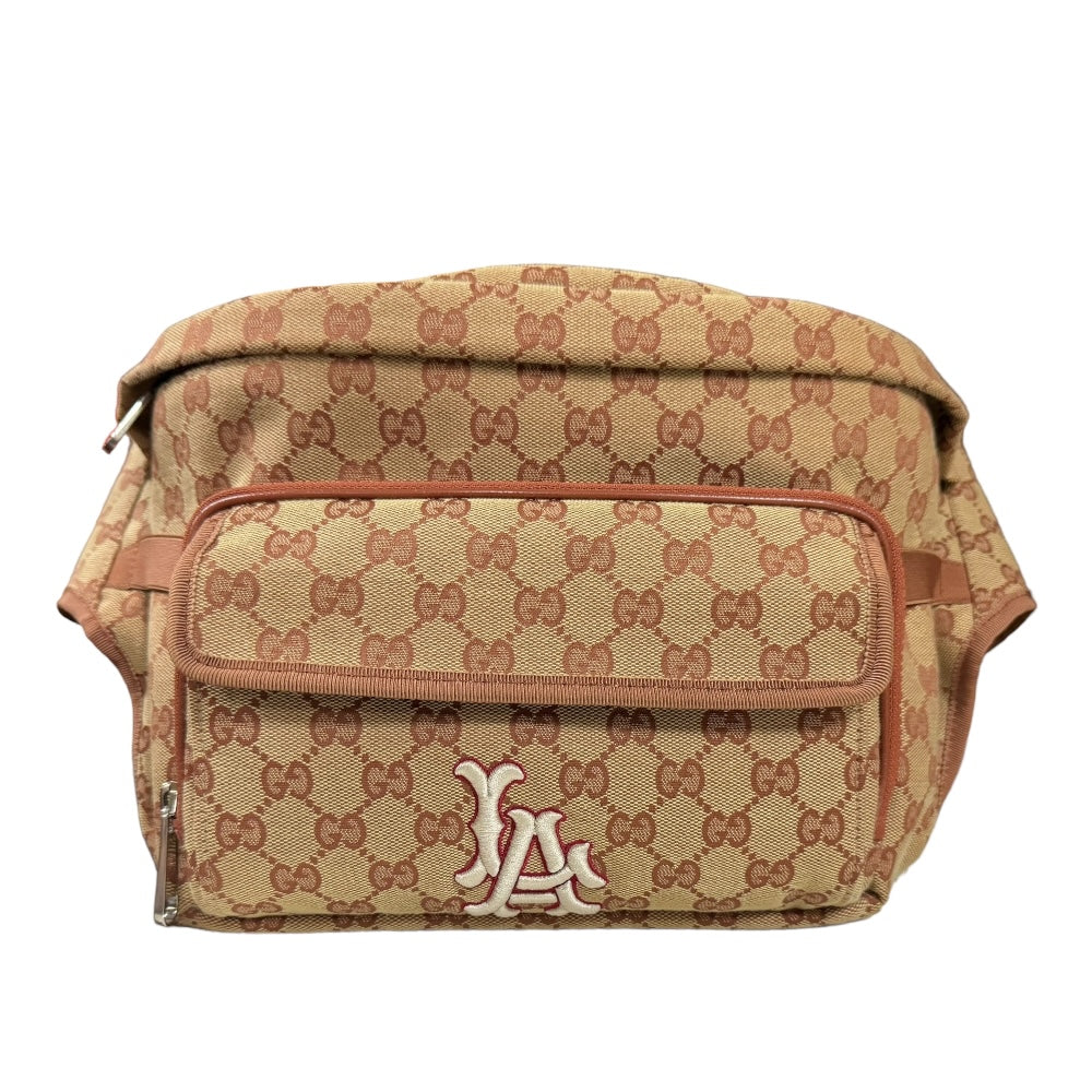 GUCCI GGキャンバス ボディバッグ GUCCI Gucci LA Angels GG Canvas Body Bag GG Canvas Beige Unisex