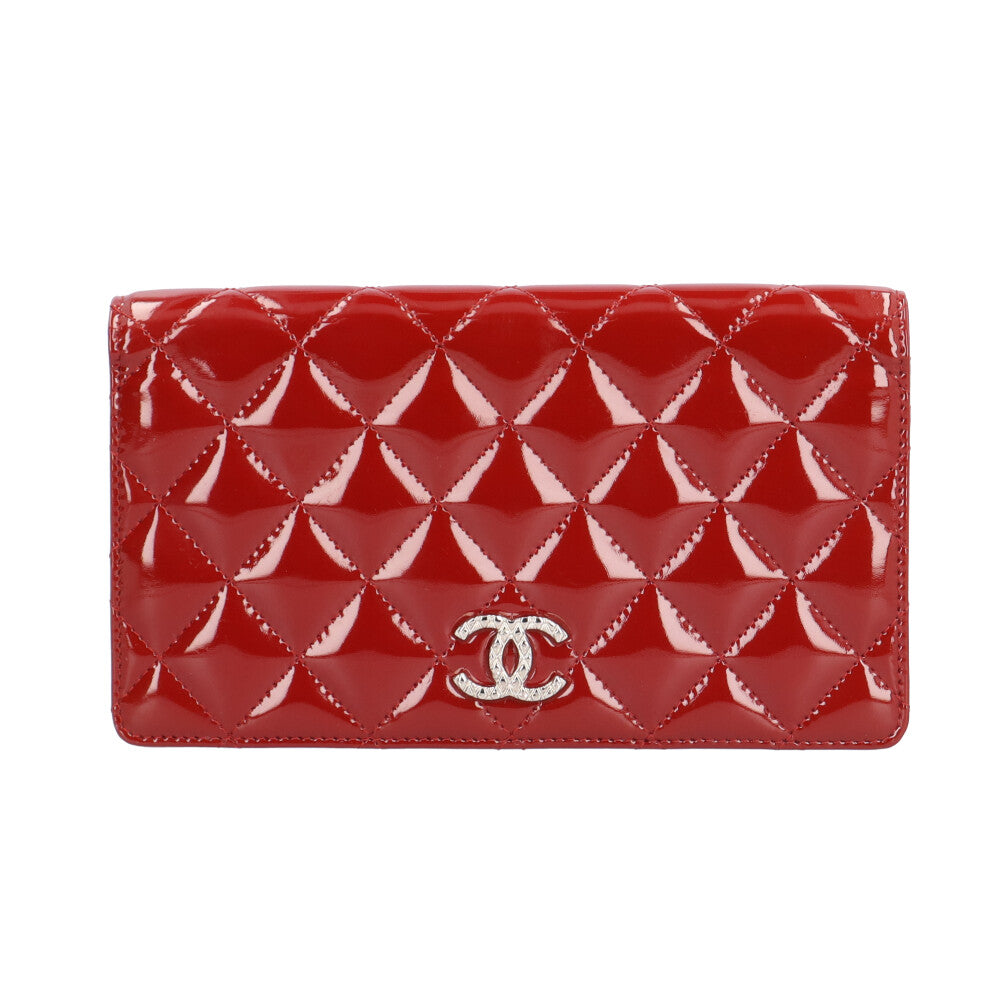 CHANEL シャネル ブリリアントココマーク マトラッセ 長財布 エナメル