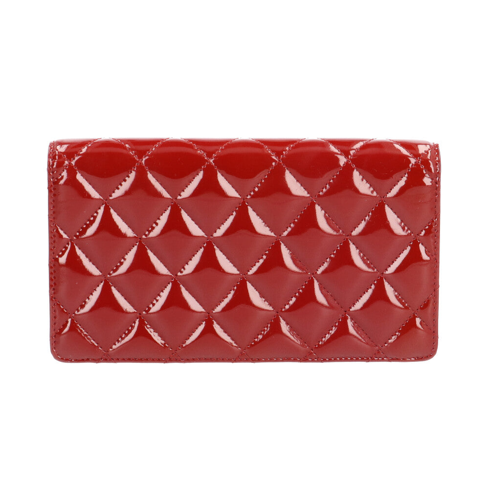 CHANEL シャネル ブリリアントココマーク マトラッセ 長財布 エナメル