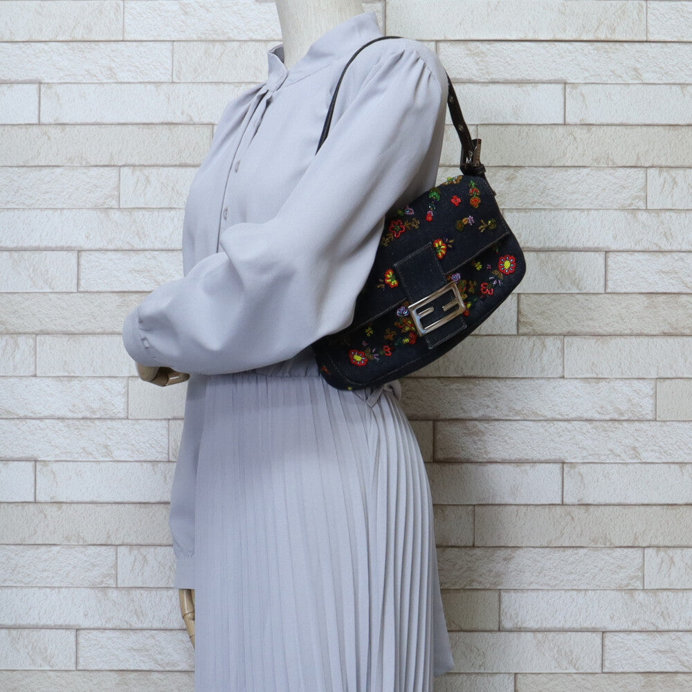 FENDI フェンディ マンマバケット フラワービーズ ショルダーバッグ