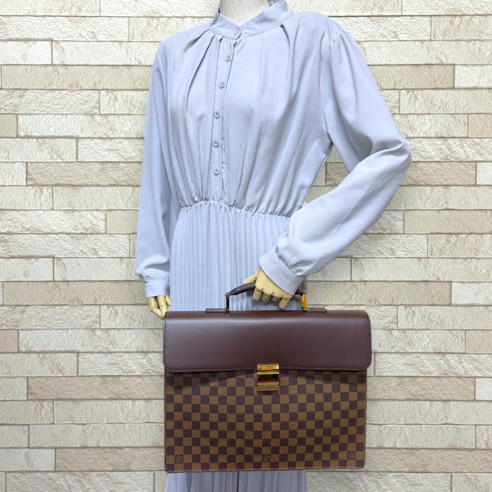 ルイヴィトン アルトナPM ダミエ ビジネスバッグ ダミエキャンバス N53315 ブラウン メンズ LOUIS VUITTON  中古 LOUIS VUITTON ルイヴィトン アルトナPM ダミエ ビジネスバッグ ダミエ
