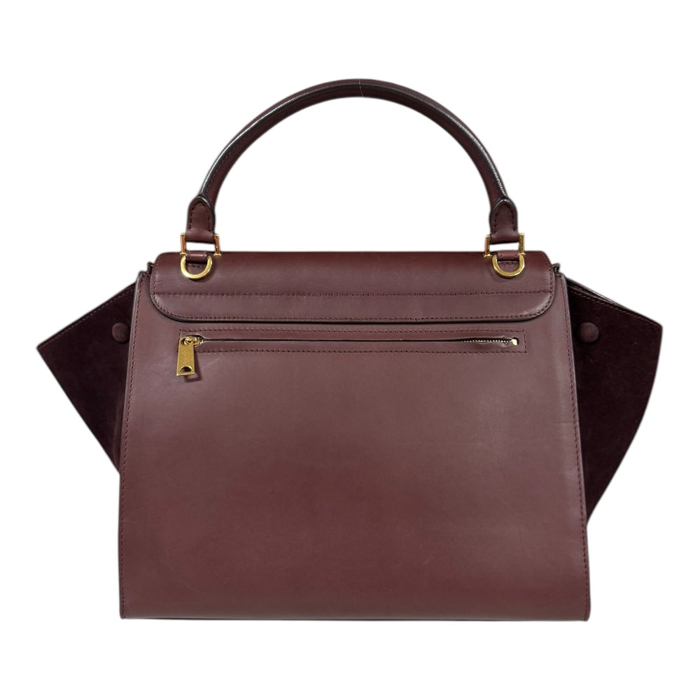 CELINE セリーヌ トラペーズ ショルダーバッグ レザー レッド