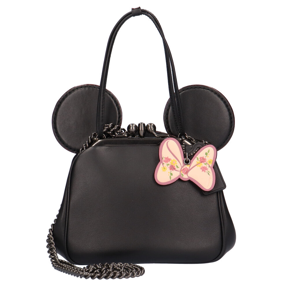コーチ COACH ディズニー限定コラボ ショルダーバッグ レザー ブラック