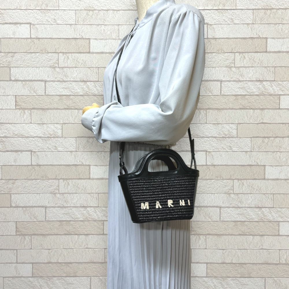 MARNI マルニ ショルダーバッグ ナイロン ブラック レディース 中古