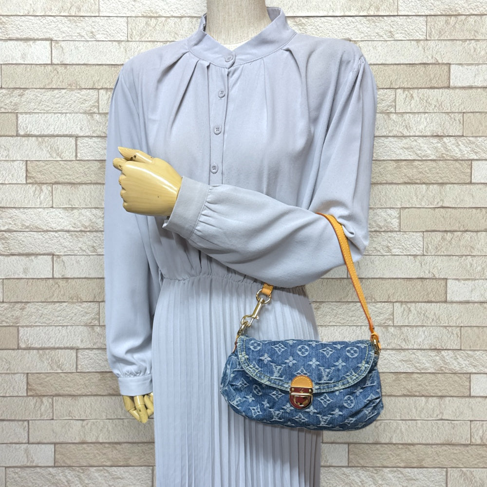 LOUIS VUITTON ルイヴィトン ミニプリーティ モノグラムデニム