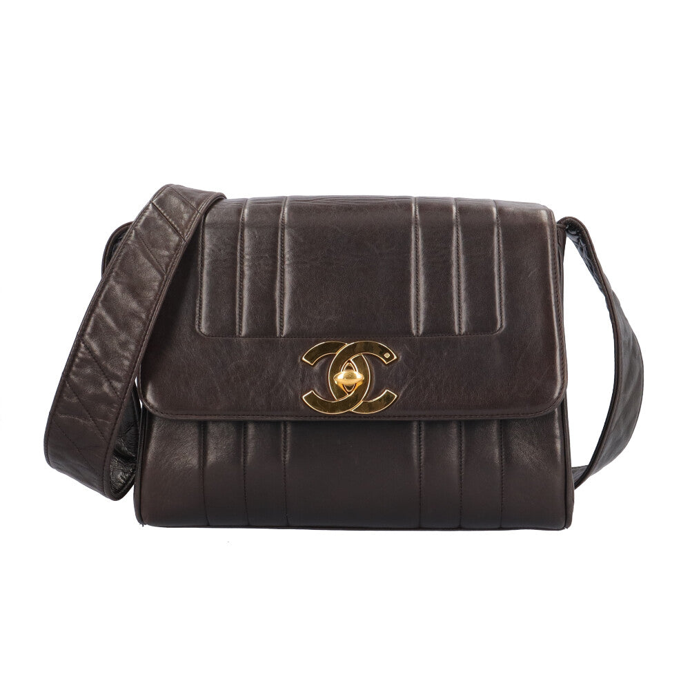 CHANEL シャネル マドモアゼル ショルダーバッグ レザー ブラック