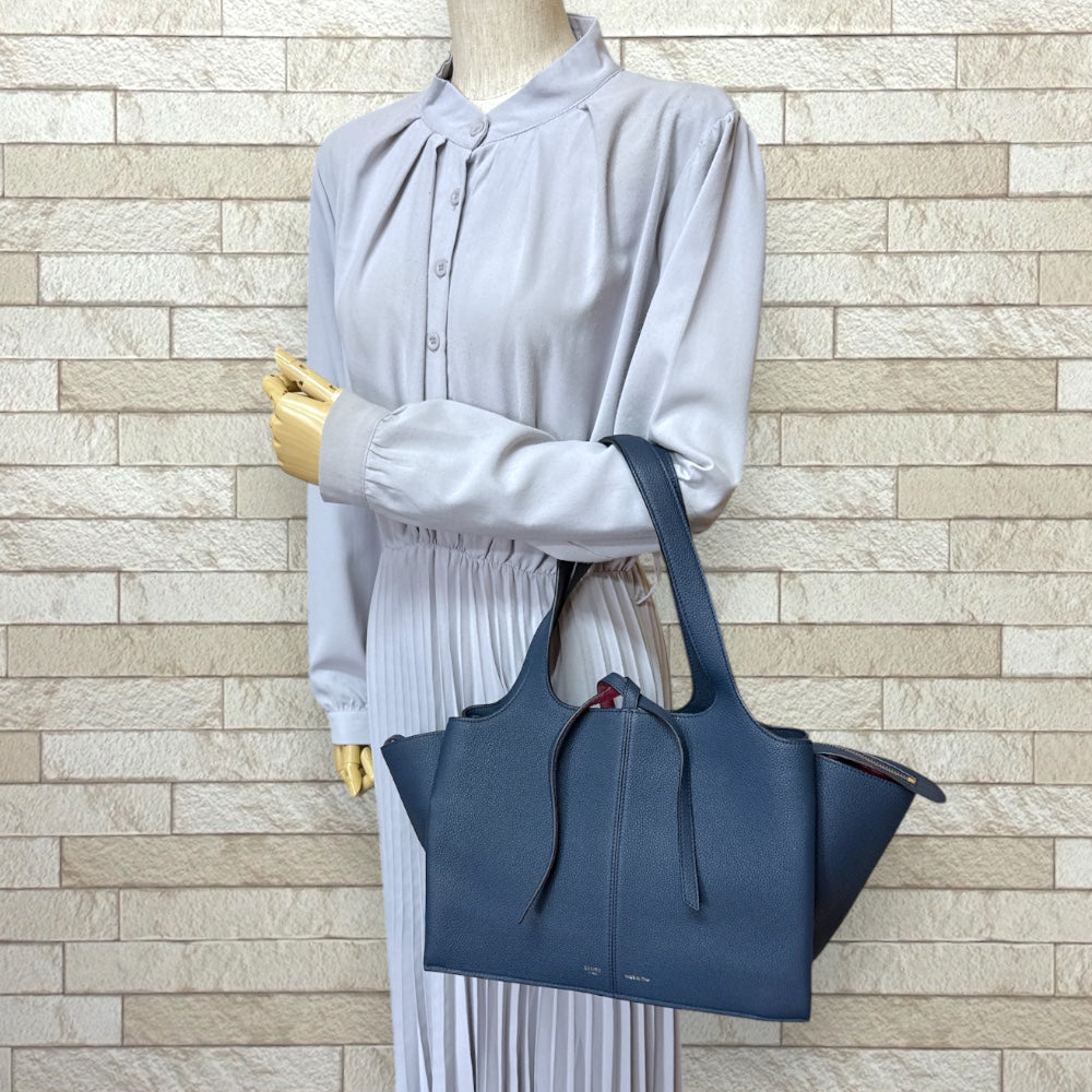 CELINE セリーヌ トライフォールド スモール トートバッグ レザー