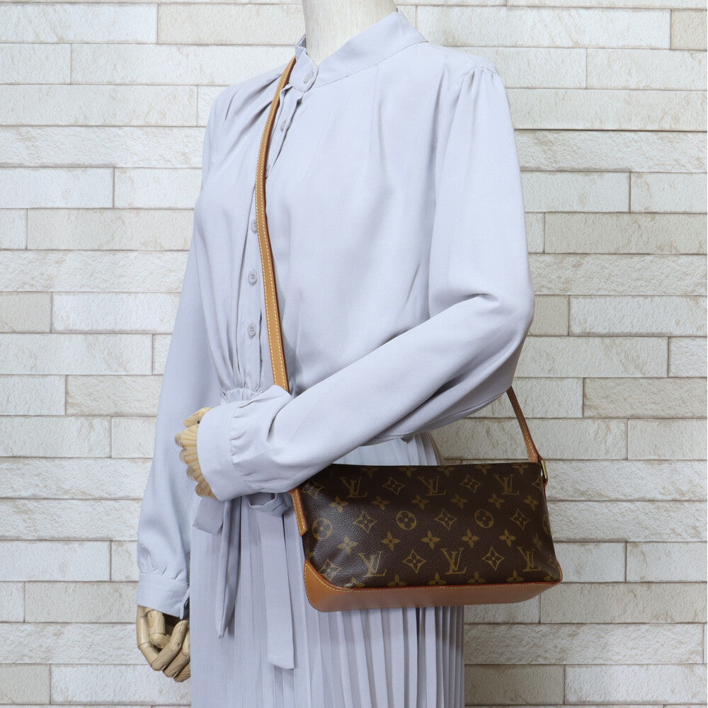 Louis Vuitton Trotter Monogram Shoulder Bag Monogram Canvas Brown